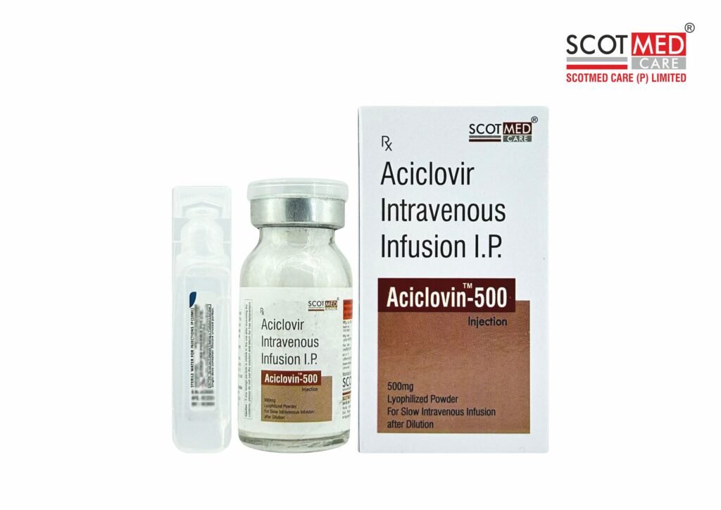 Aciclovir 500mg Injection Aciclovin-500 intravenous infusion Scotmed Care
