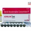 Noradrenaline Concentrate Injection 4mg/2ml ADRELINE 2ml by Scotmed Care Critical Care Injection