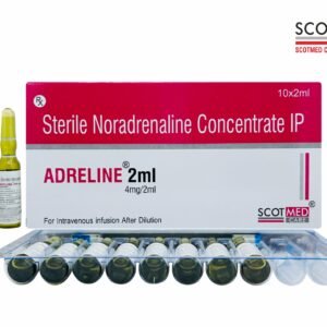 Noradrenaline Concentrate Injection 4mg/2ml ADRELINE 2ml by Scotmed Care Critical Care Injection