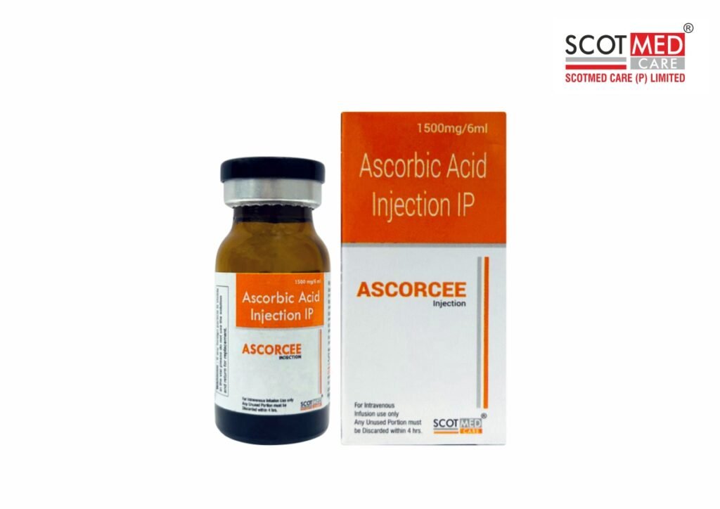 Ascorbic Acid Injection IP 1500mg/6ml (ASCORCEE Injection) by Scotmed Care – Vitamin C Injection