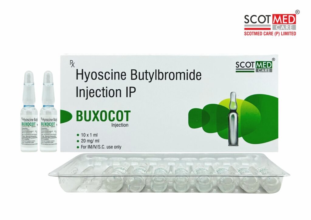 Hyoscine Butylbromide Injection IP (BUXOCOT Injection) 20mg/ml by Scotmed Care