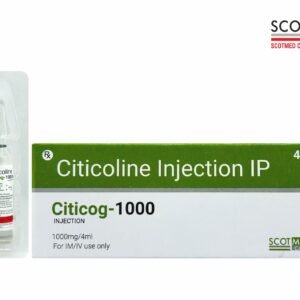 Citicoline Injection IP 1000mg 4ml (Citicog-1000) by Scotmed Care Critical Care Injection