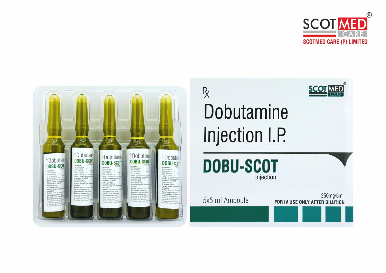 Dobutamine Injection I.P. 250mg/5ml DOBU-SCOT critical care injection