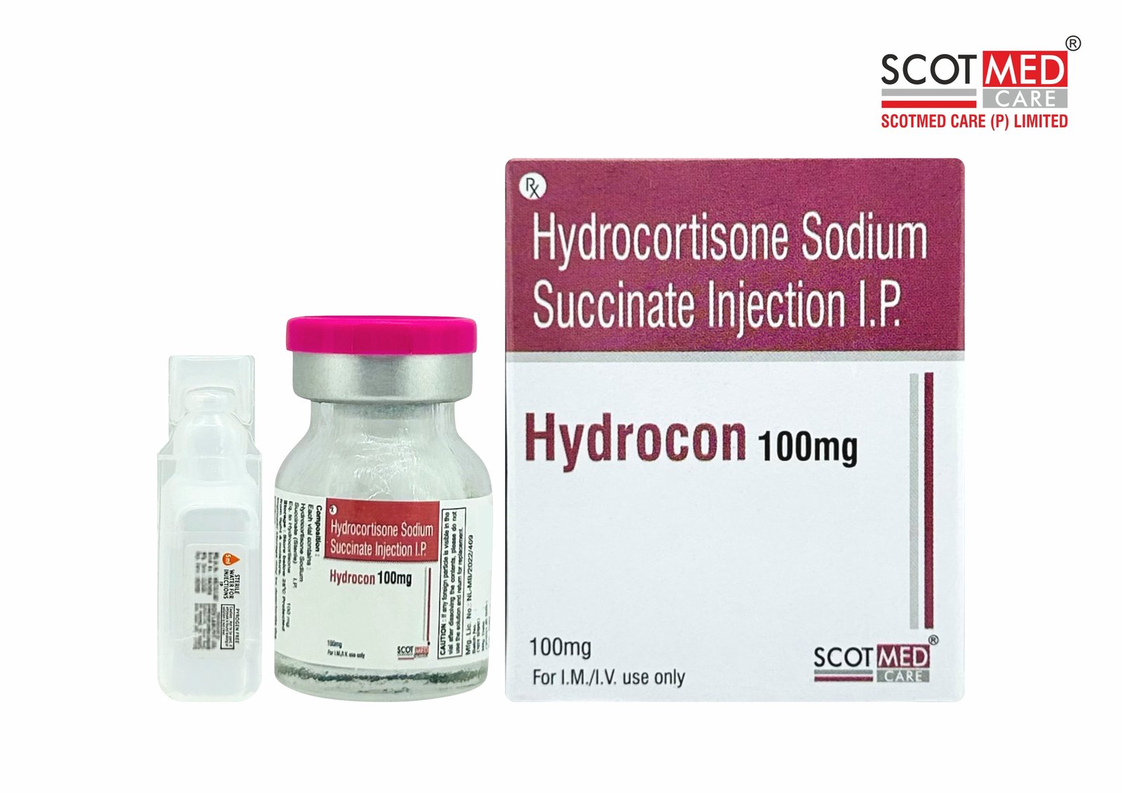 Hydrocortisone Sodium Succinate Injection I.P. 100mg Hydrocon – critical care injection supplier India