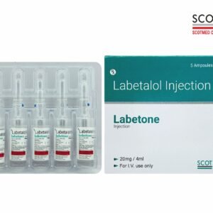 Labetalol Injection IP 20 mg/4 ml Labetone critical care injection