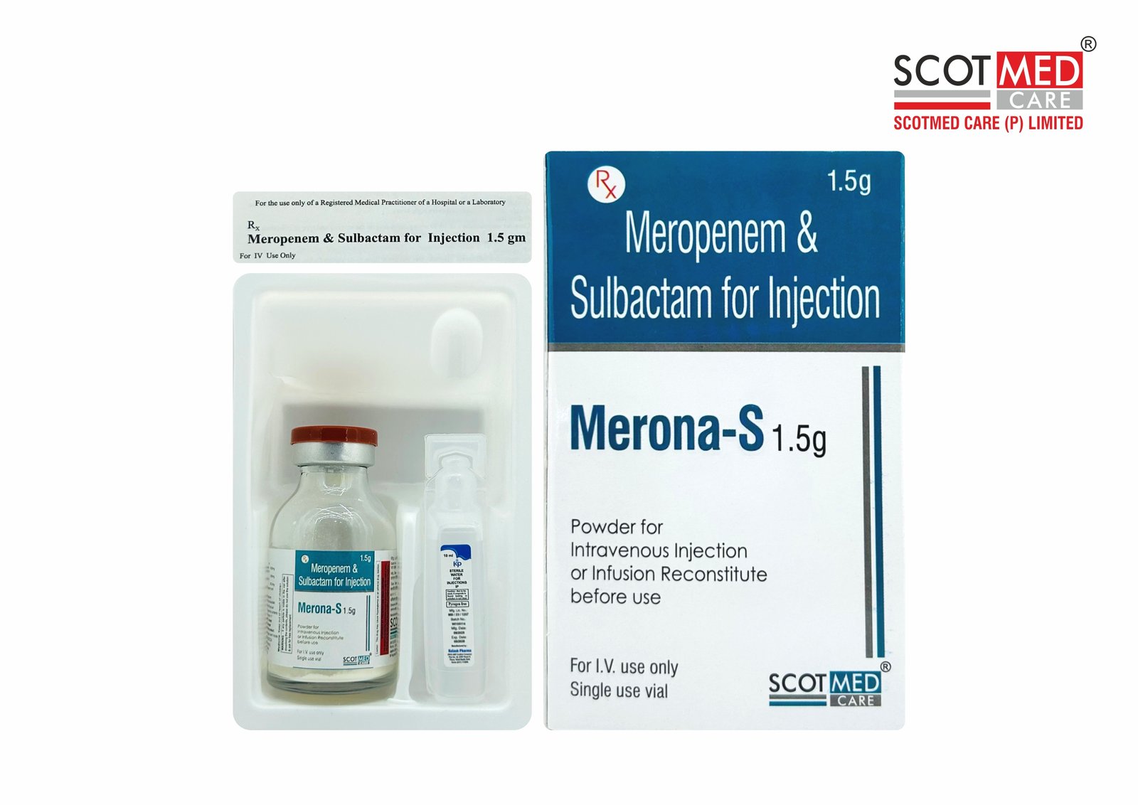 Meropenem & Sulbactam Injection 1.5g Merona-S critical care injection