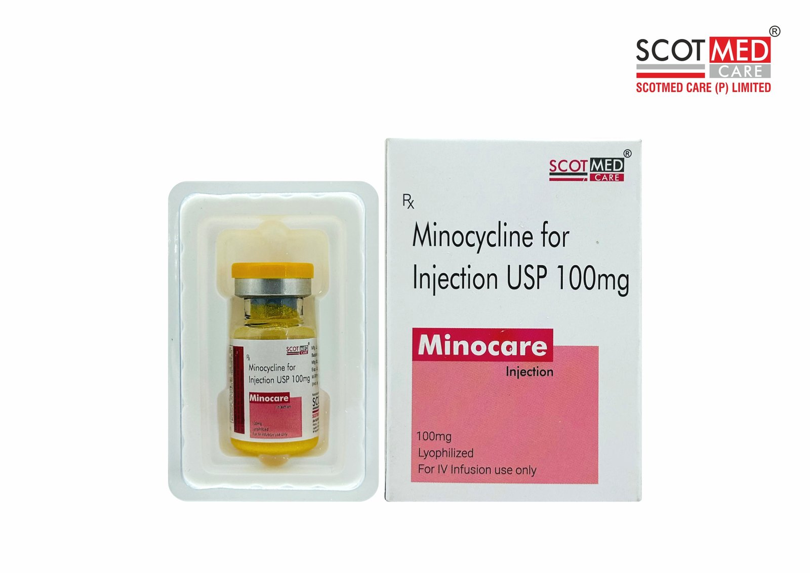 Minocycline for Injection USP 100mg Minocare critical care injection by Scotmed Care