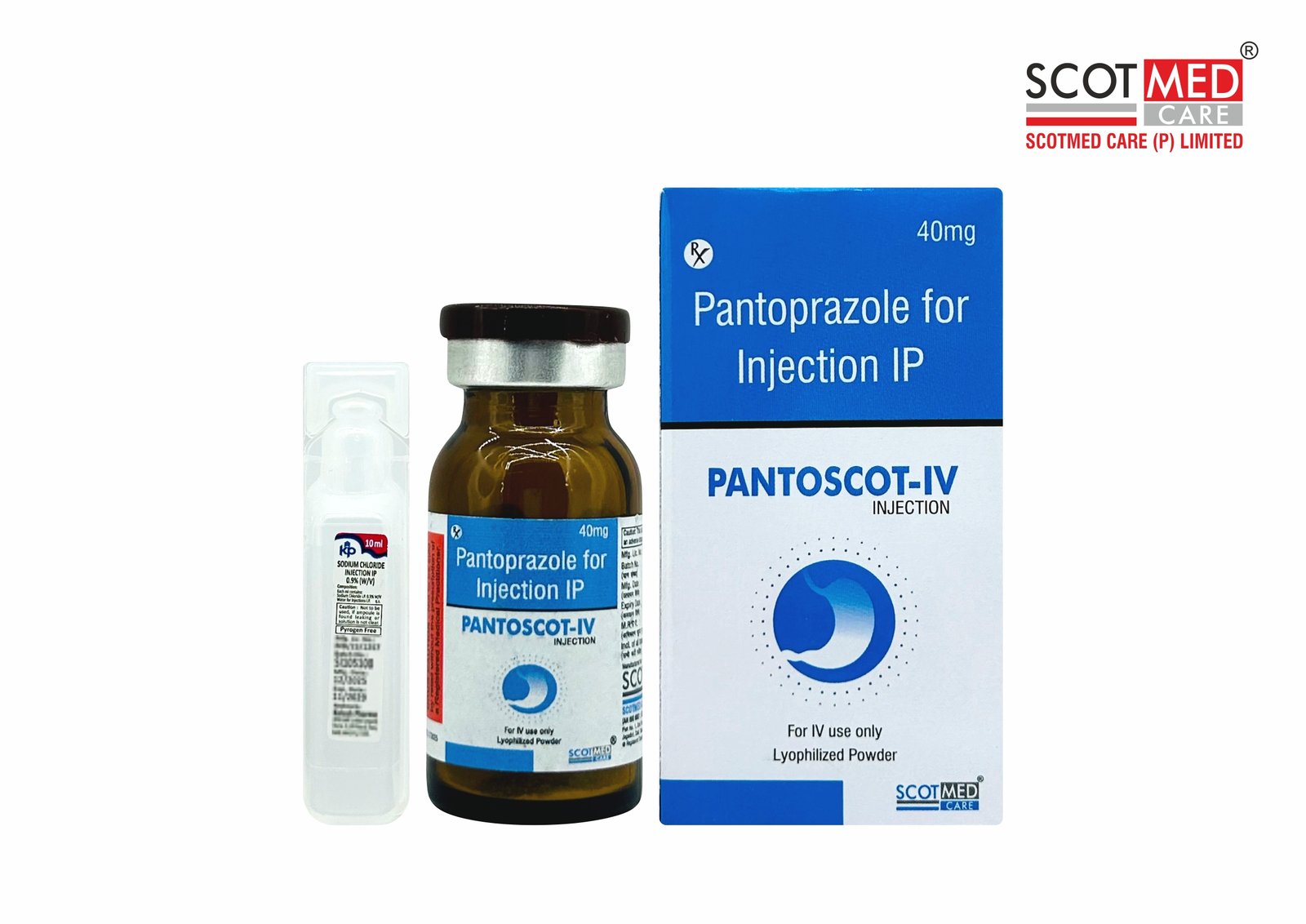 Pantoprazole Injection 40mg PANTOSCOT-IV critical care injection by Scotmed Care