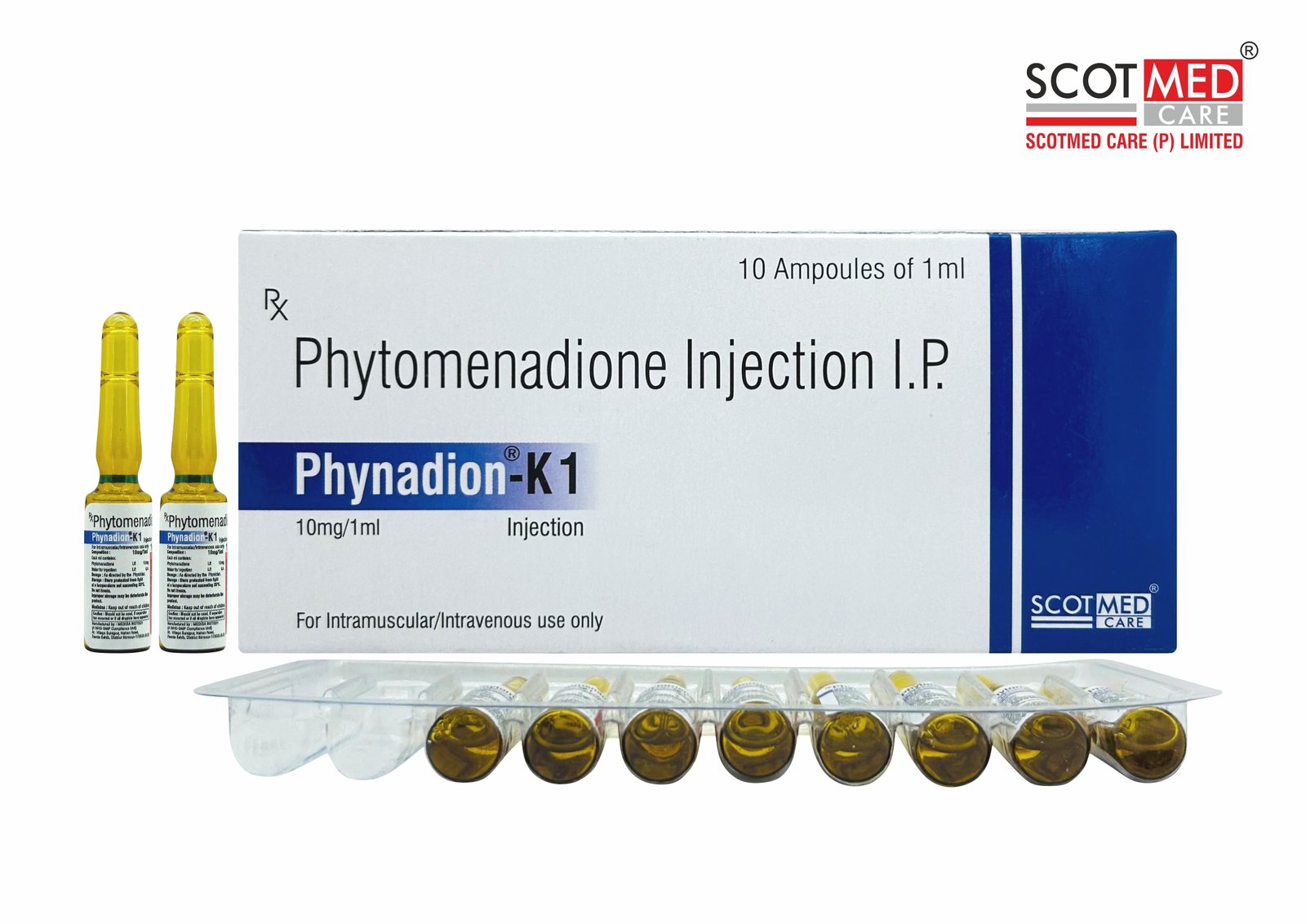 Phytomenadione Injection 10mg/1ml Phynadion-K1 Vitamin K1 Injection Scotmed Care