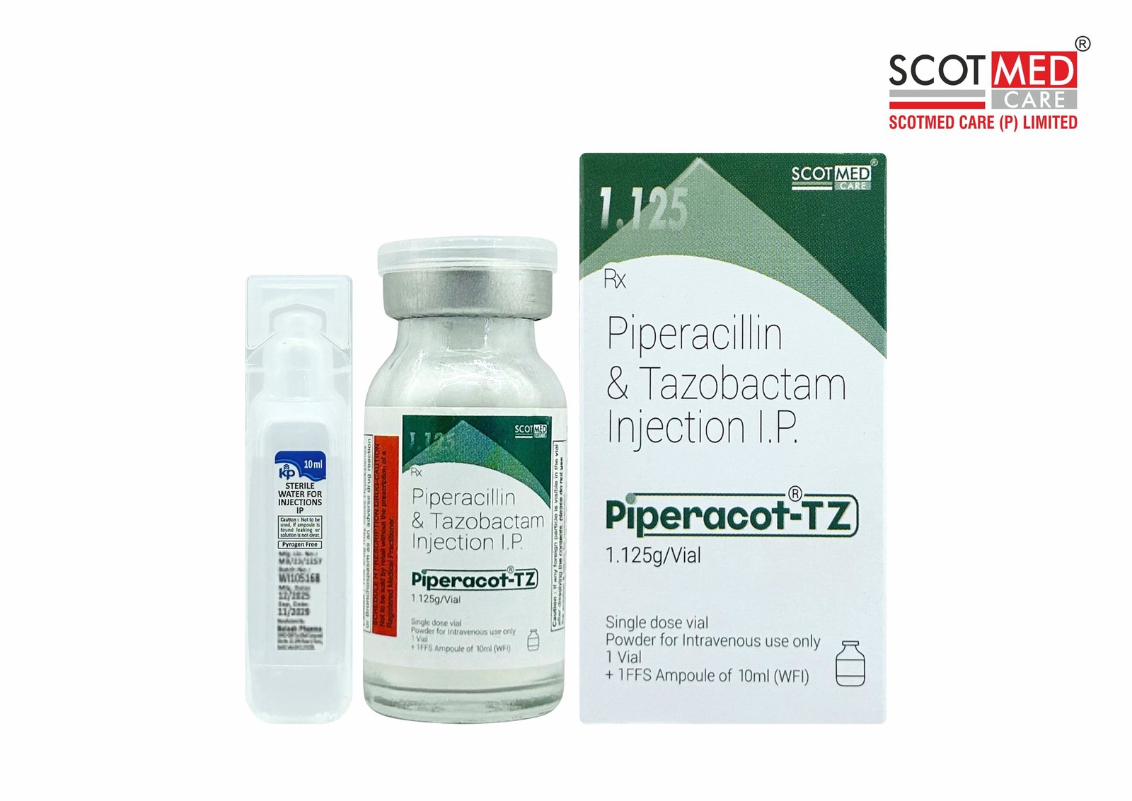 Piperacillin Tazobactam Injection 1.125g Piperacot-TZ Scotmed Care