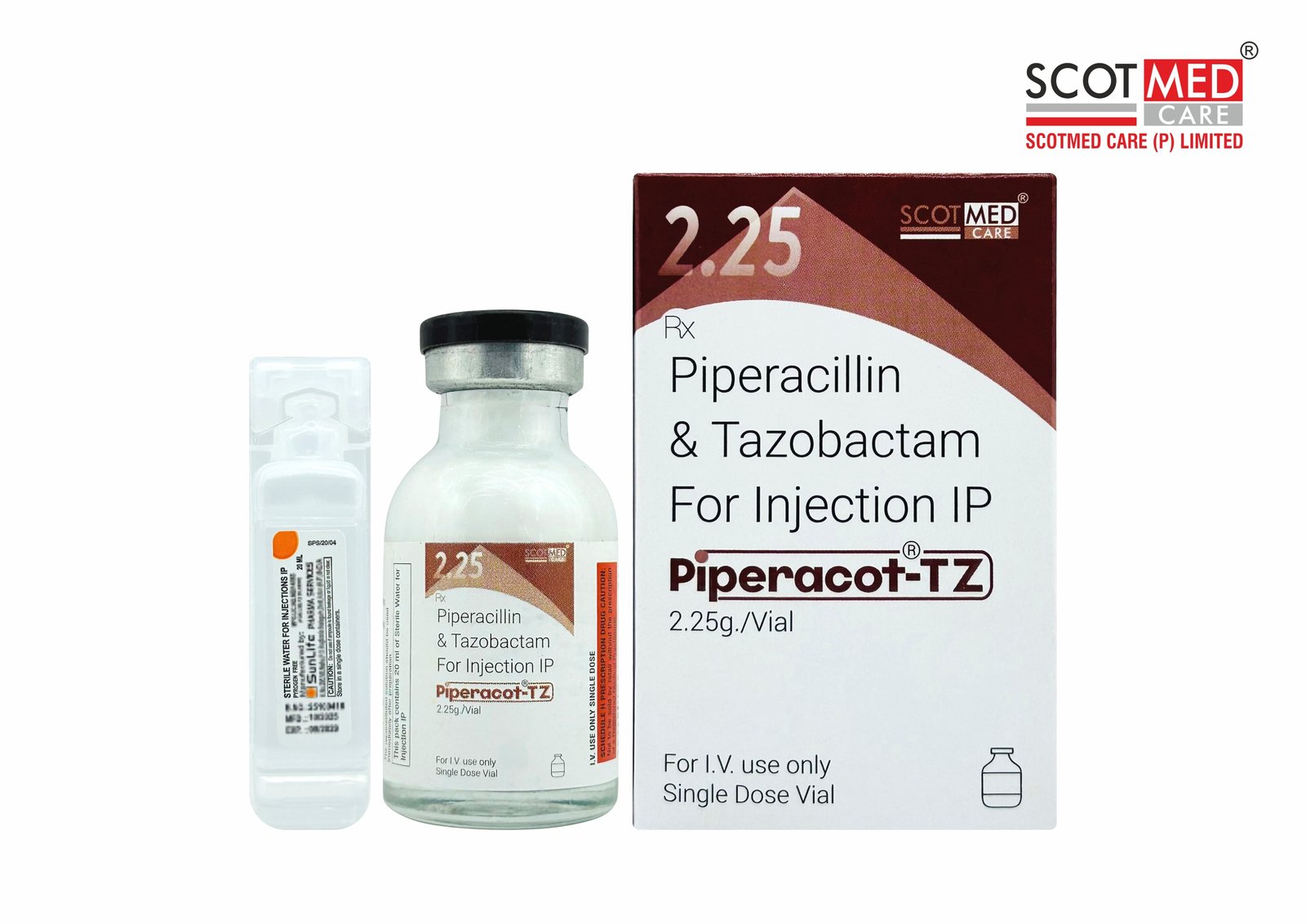 Piperacillin Tazobactam Injection 2.25g Piperacot-TZ – Scotmed Care Critical Care Injection