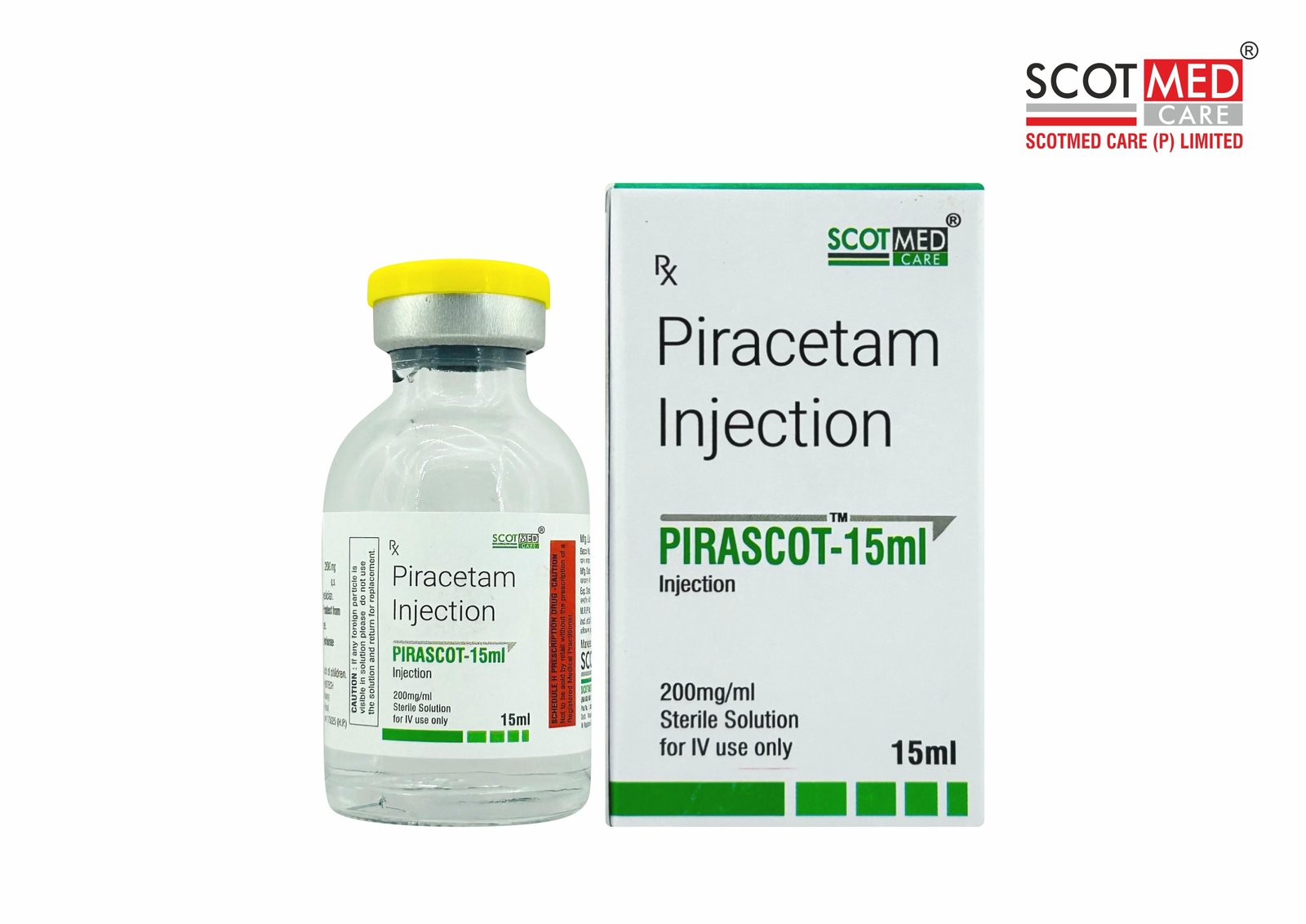 Piracetam Injection 200 mg/ml PIRASCOT-15ml 15ml vial Scotmed Care