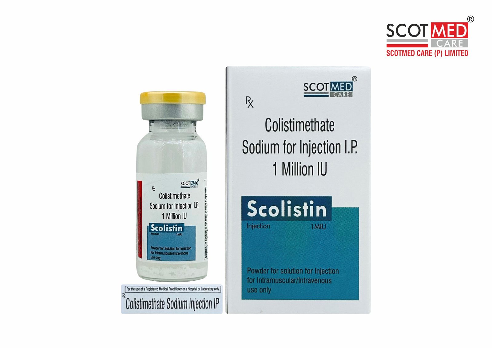 Colistimethate Sodium Injection 1 Million IU Scolistin critical care injection
