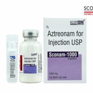 Aztreonam Injection USP 1000 mg Sconam-1000 critical care injection