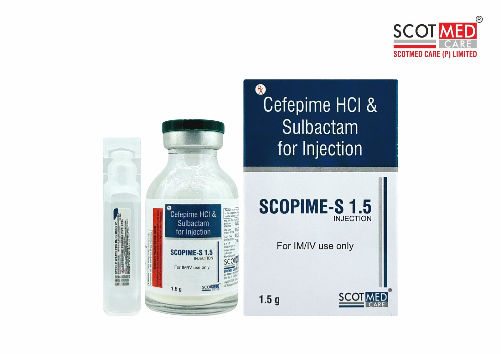 Cefepime HCl & Sulbactam for Injection 1.5 g SCOPIME-S 1.5 Scotmed Care