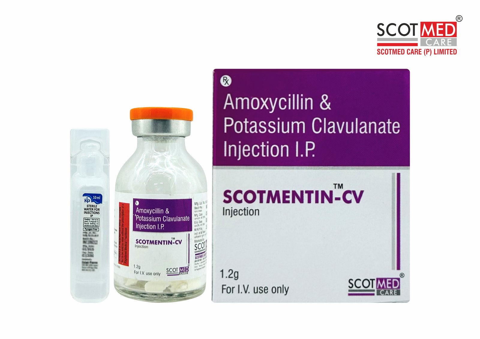 Amoxycillin & Potassium Clavulanate Injection I.P. 1.2 g SCOTMENTIN-CV