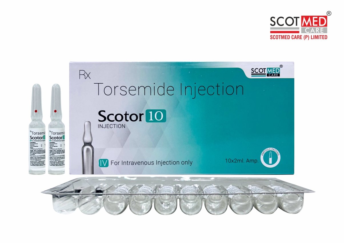 Torsemide Injection 10 mg/2 ml Scotor 10 ampoules – Scotmed Care critical care injection