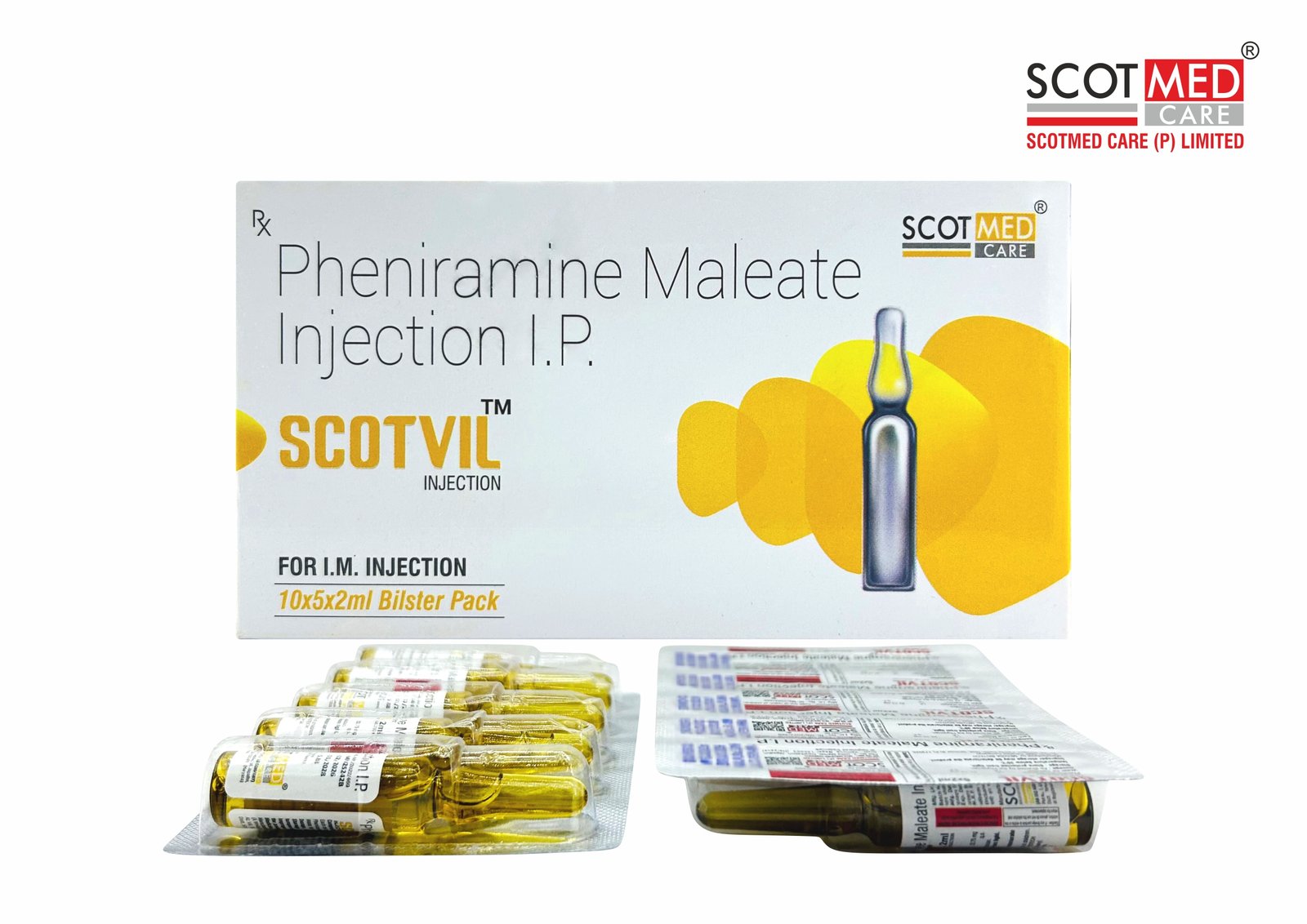 Pheniramine Maleate Injection I.P. 2ml SCOTVIL Injection by Scotmed Care