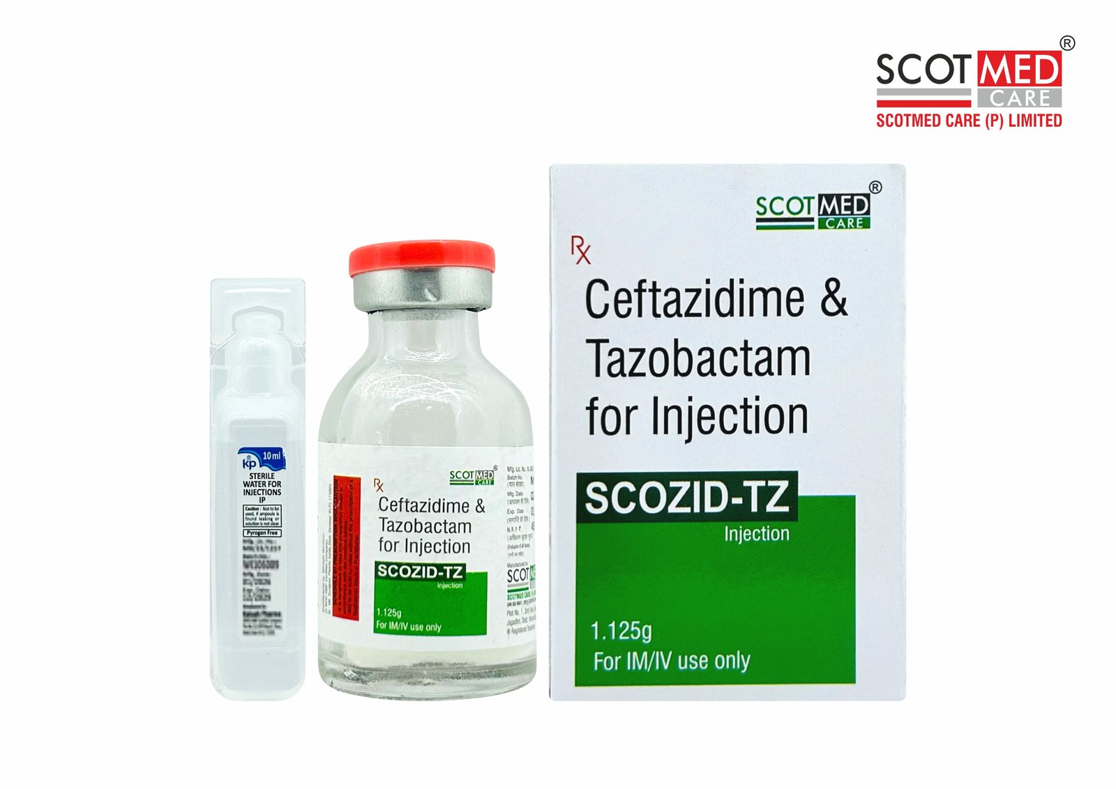Ceftazidime Tazobactam Injection 1.125g SCOZID-TZ Scotmed Care