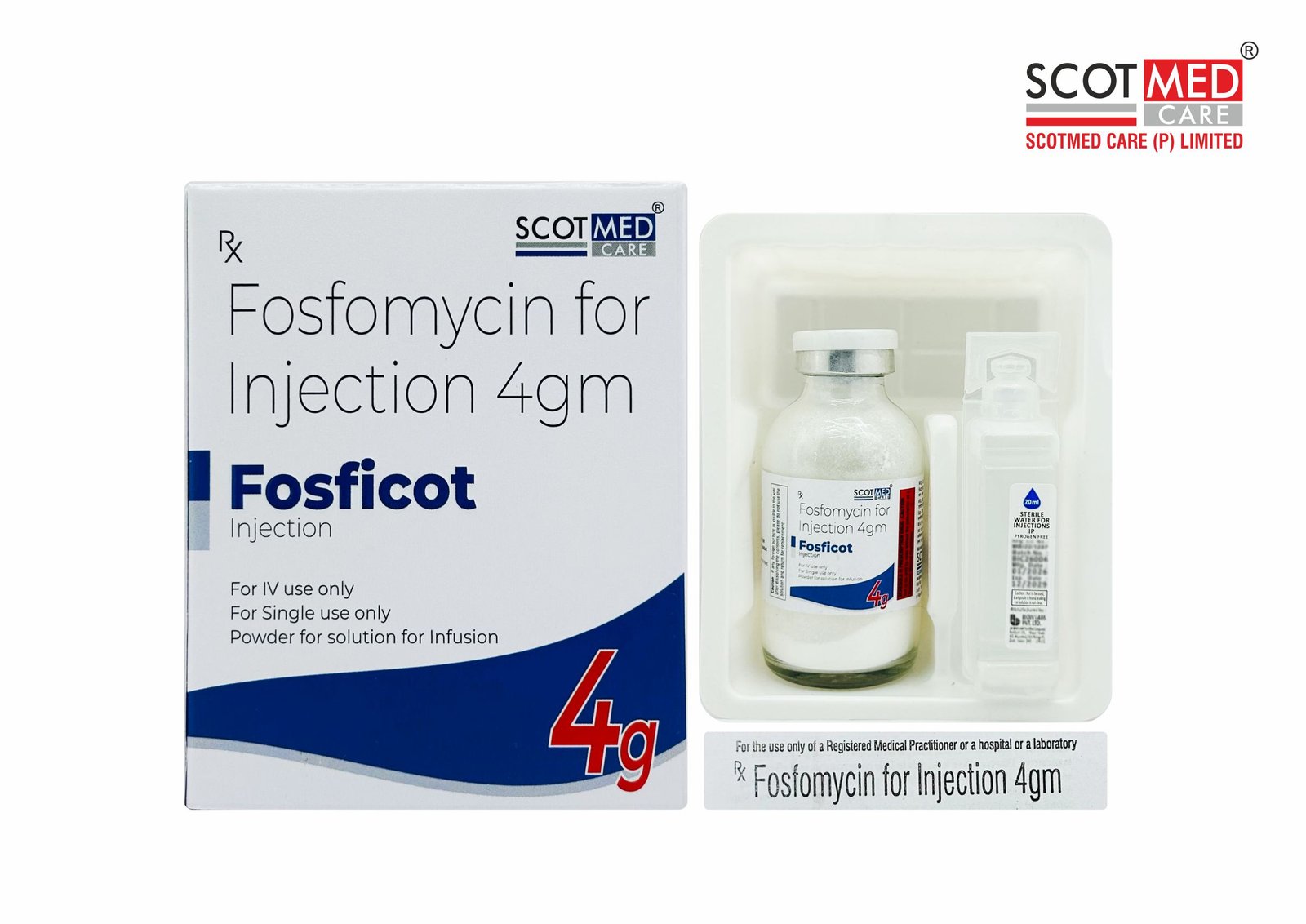 Fosfomycin for Injection 4 gm Fosficot critical care injection Scotmed Care