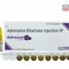 Adrenaline Bitartrate Injection IP Adrascot 1 mg 1 ml emergency critical care injection manufactured by Scotmed Care