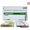 Gentamicin Sulphate Injection IP 80mg/2ml (GANTOSCOT) by Scotmed Care – Gentamicin antibiotic injection for IM/IV use in critical care and hospital infection management.
