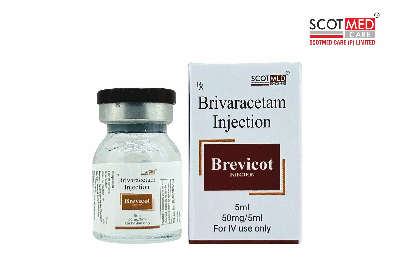 Brivaracetam Injection 50mg/5ml (Brevicot Injection) by Scotmed Care – WHO GMP Certified Critical Care Injection Manufacturer