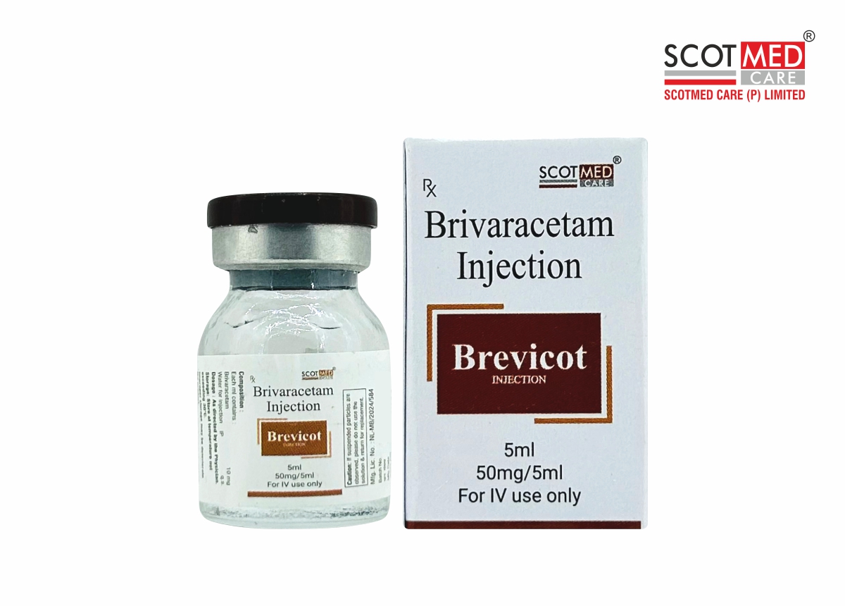 Brivaracetam 10mg Injection Manufacturer and Supplier in India by Scotmedcare – WHO-GMP Certified Pharma Company for Epilepsy Treatment and Seizure Management