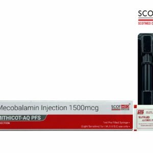 Mecobalamin Injection 1500mcg Prefilled Syringe (MITHICOT-AQ PFS) | Scotmed Care Critical Care Injection