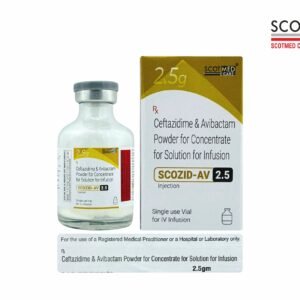 Ceftazidime 2g + Avibactam 500mg Injection (Scozid-AV 2.5) | Critical Care Antibiotic Injection | Scotmed Care